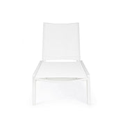 Chaise longue Cruise en aluminium avec roues blanches