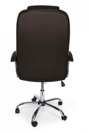 Fauteuil de bureau en éco-cuir Dehli noir