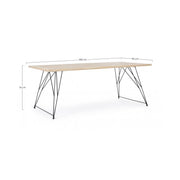 Table design industriel en bois DISTRICT 200x90x h76 cm