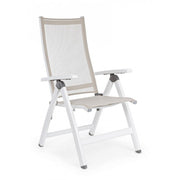 Fauteuil d'extérieur pliant CRUISE Blanc 59x71x h 113 cm