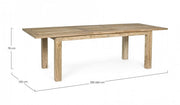 Table d'extérieur rectangulaire en bois de teck FSC cm 200 - 260x 100x h 78