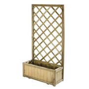 Jardinière avec grille autoclavée 75x30x140 pour salon de jardin