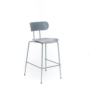Tabouret en polypropylène avec assise bleu clair