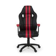 Fauteuil de bureau avec accoudoirs Spider en similicuir rouge