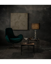 Lampe de table Giuditta en tissu et métal noir STS