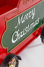 Wagon de train Merry Xmas Rouge-Vert