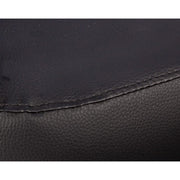 Fauteuil en simili cuir avec pouf amovible noir RITA 64,5x 59,5x h78 cm