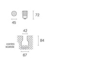 CALP.D.4.5 - 2,5W LED * Ligne d'acier hangar de 3000K