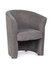 Fauteuil en bois et tissu gris foncé BELIZE 64,5x63x h76 cm