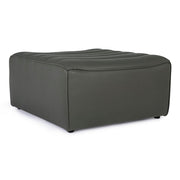 Pouf design vert foncé en bois