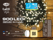 Chaîne linéaire 900 LED blanc chaud 36,5m en touret