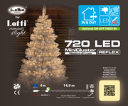 MiniCluster ø6cm XNTL 720 LED BLANC CHAUD 4+14,9m Lumières de Noël