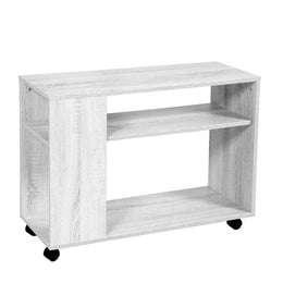 Armoire à télévision avec roues blanches 80 x 30 x 56 h cm cm