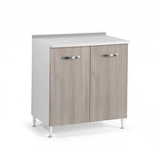 Base pour cuisine 2 portes orme en bois mélaminé Cm 80x50xH 85