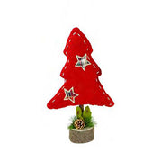 Petit sapin en tissu rouge nbr-1251 cm.28 x 9 h 44