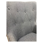 Chaise arrière enveloppante Kuril Grey Fabric 79x70xh CM .96