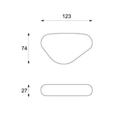 Tableau de pierre gris moderne 74 x 123 x h 27 cm