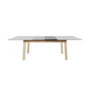 Table extensible moderne en chêne gris 90 x 160 -240 cm