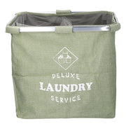 Panier en tissu vert double pliant cm54x34.5h50.5