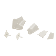 Set di Accessori per Alzatine Bianco - Angolo Esterno, Angolo Interno, Terminali - Colori Assortiti