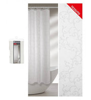 Rideau de douche à motif de branches géométriques en tissu, mesurant 240 x 200 cm.