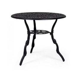 VICTORIA Table d'extérieur en aluminium anthracite diamètre 80 x h67 cm
