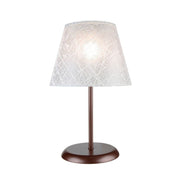Lampe à poser Elva MNG3065 en métal et abat-jour en tissu brodé