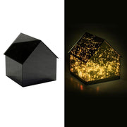 Lanterne led en verre maison cm30x29,5h31,5