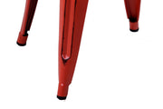 Tabouret en fer bristol rouge cm39x39h45