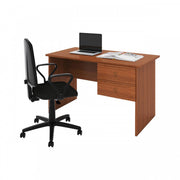 Bureau ancien Tiffany en noyer avec deux tiroirs h.76x119x64