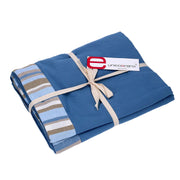 Nappe à rayures air force bleu bord cm5 fil teint cm140x240