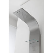 Colonne de douche murale en acier satiné 22x45x H150 cm