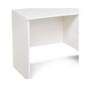 Bureau 2 tiroirs en bois fractionné blanc H.75x119x64 cm
