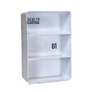 Étagère rectangulaire en métal bristol blanc 3 étagères cm29,5x15h45