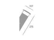 Applique en aluminium moulé sous pression, diffuseur en thermoplastique opalin, 9W, 920 lumens, lumière naturelle, IP65 graphite