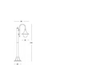 Lampe d'extérieur en aluminium moulé sous pression avec diffuseur transparent - Hauteur max 150mm - Puissance max 60W noir