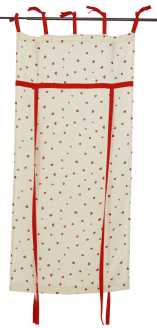 Rideau de fenêtre coeurs rouges ri-0556 cm. 75x160