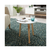 Table ronde blanche 3 pieds de bois de pin diaM .48xh.45 cm