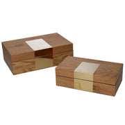 Boîte rectangulaire en bois marron 1-2 cm31x20h10