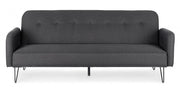 Canapé convertible 3 places en tissu BRIDJET noir 200x82x h81 cm