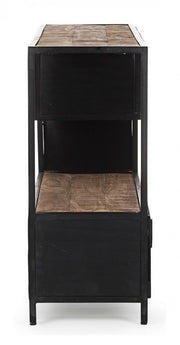 Console 3 portes et 3 étagères style industriel Roderic