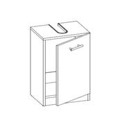 Meuble bas Solo11 blanc porte réversible