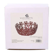 Panier rond en métal flocon de neige rougecm ø20h7