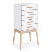 Commode blanche ORDINARY 5 tiroirs 88h cm
