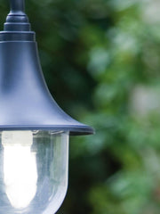 Support de lampe en plastique transparent, diamètre 60mm, hauteur maximale de la lampe 150mm, IP43 noir