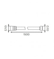 Douche flexible en acier 150 cm