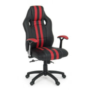 Fauteuil de bureau avec accoudoirs Spider en similicuir rouge