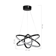 Lampe à suspension Costana avec trois cercles LED MDL4236