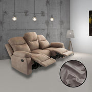 Canapé inclinable Chicago 3 places gris argent Ranger 10