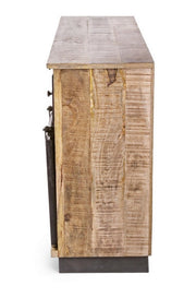 Buffet 2 portes 7 tiroirs Tudor 125x37x80h cm